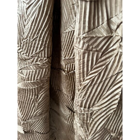 Vintage USA Gold Full-Length Skirt size 8 With Bow Waist & Textured Pattern Poly - Picture 3 of 16